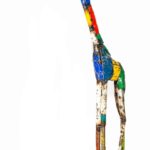 Metal colourful giraffe for indoors and outdoors