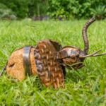 Zimba-Arts METAL AND STONE NATURAL SMALL ELEPHANT